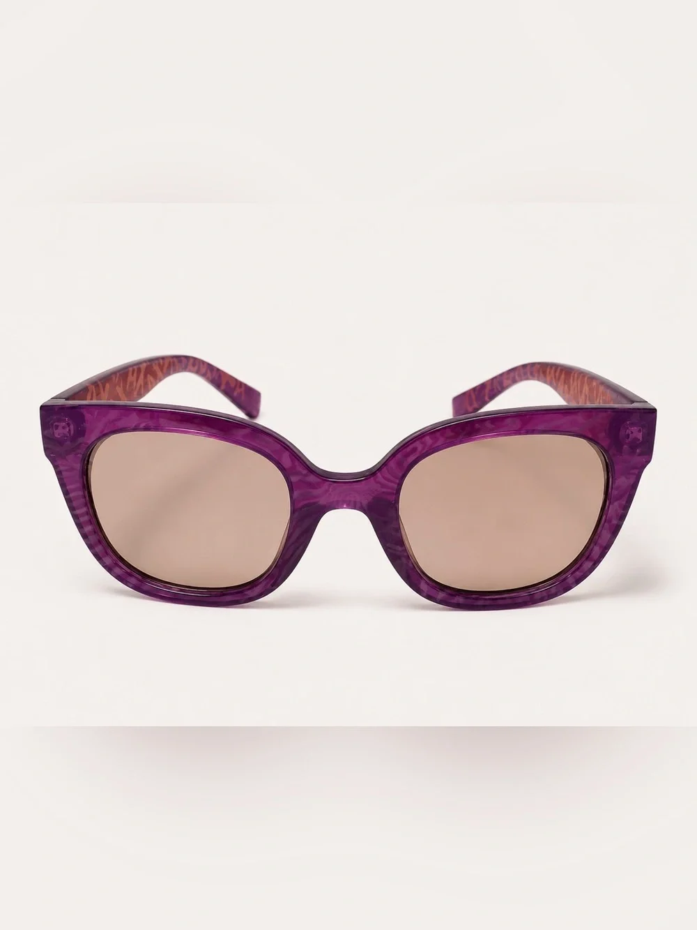 Armani Exchange Purple Frame Sunglasses with Brown Lenses